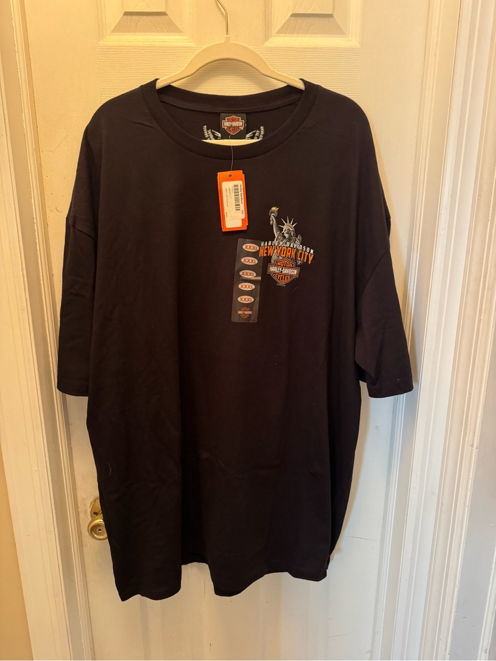 Harley-Davidson Black Tee with Orange New York City Graphic